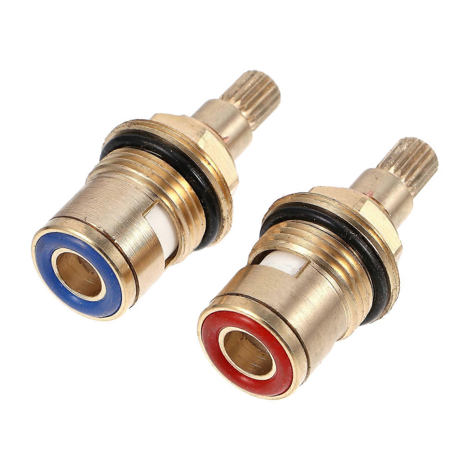 2pcs Copper Replacement Tap Valves Brass Ceramic Disc Insert Gland Pack