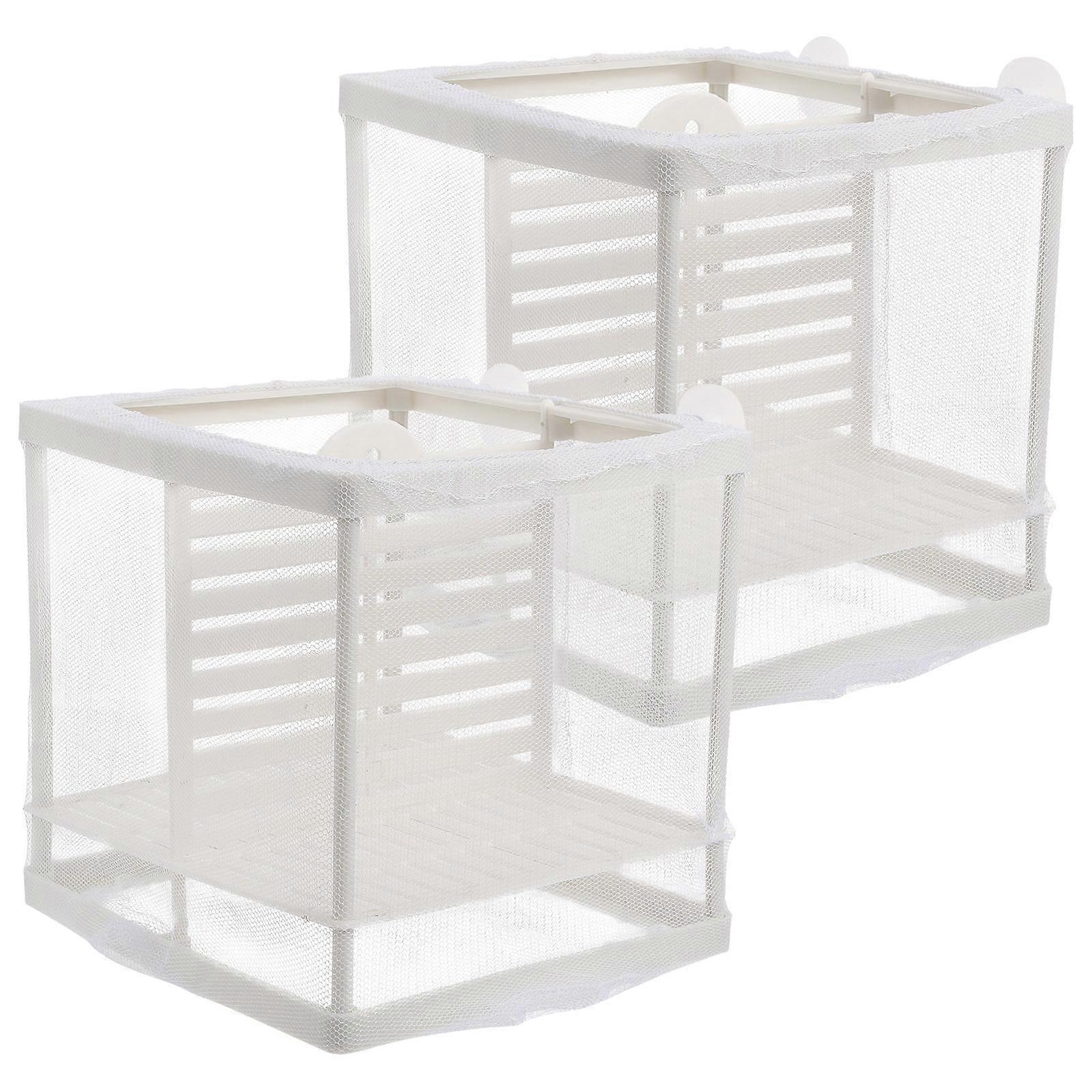 Fish Breeding Tank Plastic Fish Hatching Box Aquarium Maintenance 16x15.5cm Isolating Small Fish 2Pcs