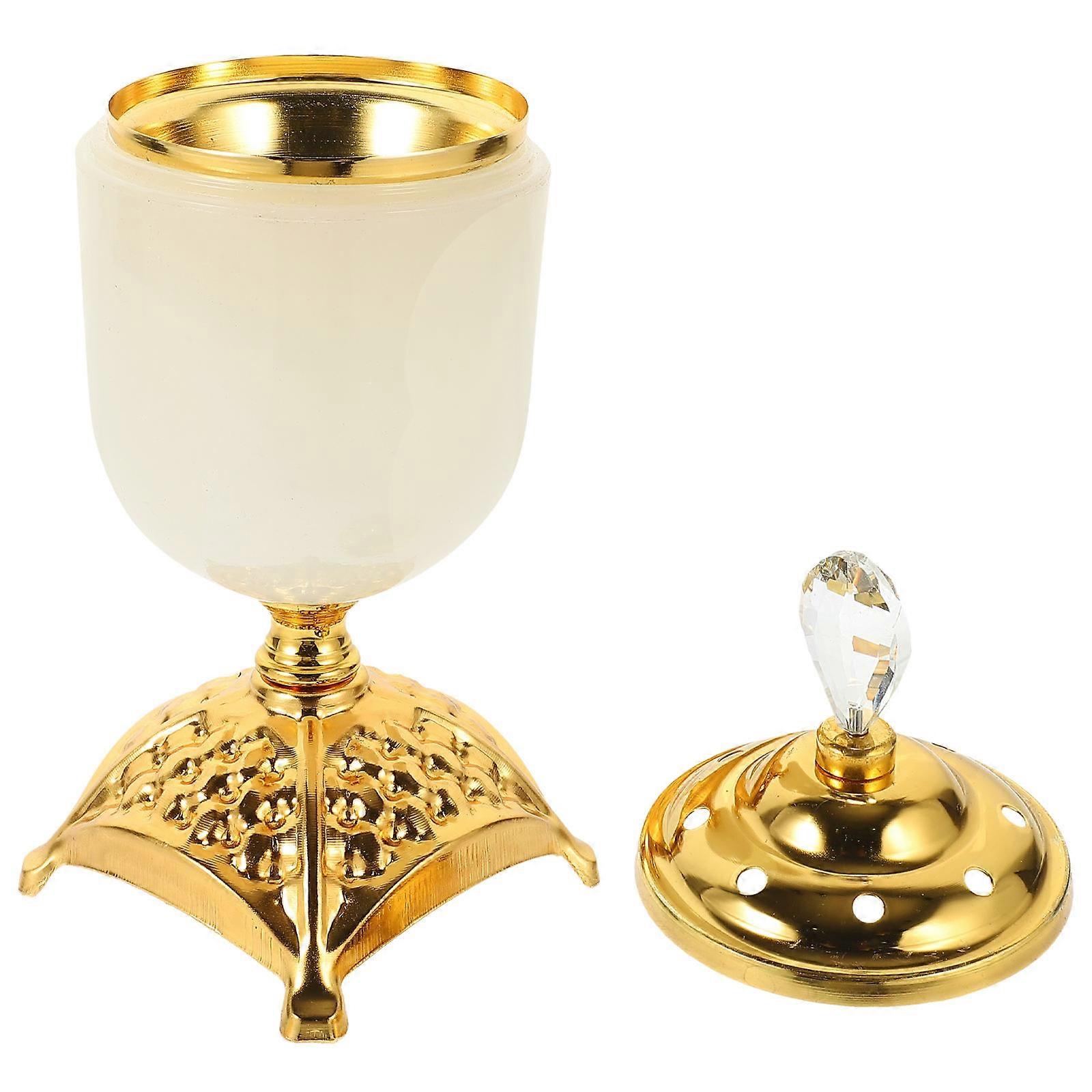 Candlestick Holders Decor Metal Tealight Holder Romantic Arab Style Housewarming Day Yellow 8x8x2ern Decorative Ornament 1Set