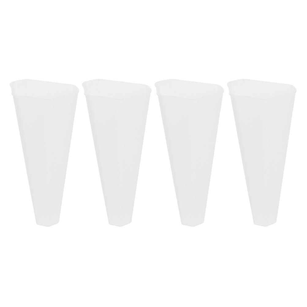 Wall Hanging Planter Circular Cone Hydroponic Plant Propagation Clear 4Pcs