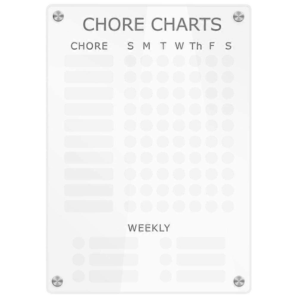 Transparent Magnetic Fridge Board Reusable Daily Schedule Planner for Home Smooth Surface Message Board for Organizing Events and Reminders