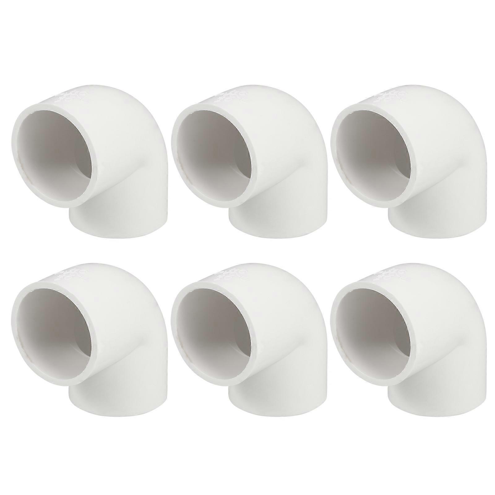 Pipe Connector Water Supply 90 Degree Elbow Pvc Fitting Adapter Garden Structures 6.50X6.50X4.70CM 6Pcs