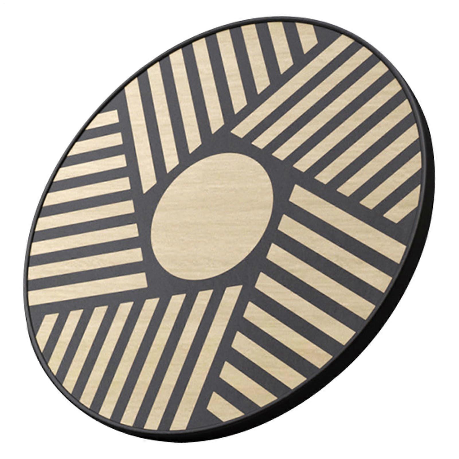 Wobble Balance Board Nonslip stability trainer with striped wood black base