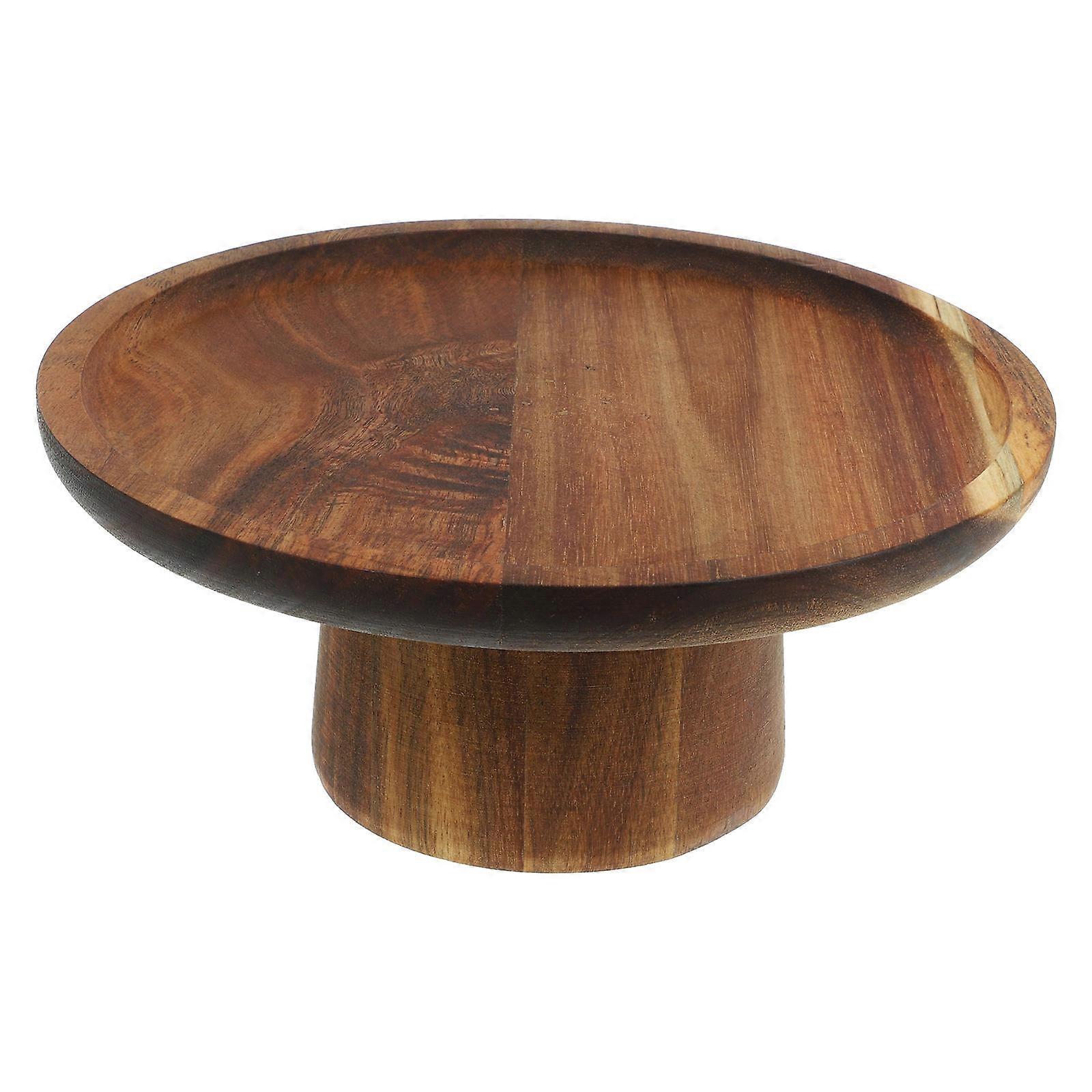 Household Fruit Tray Display Cake Stand Luxury Appearance Design Light Brown 20.2x20.2x8.4CM 1Set