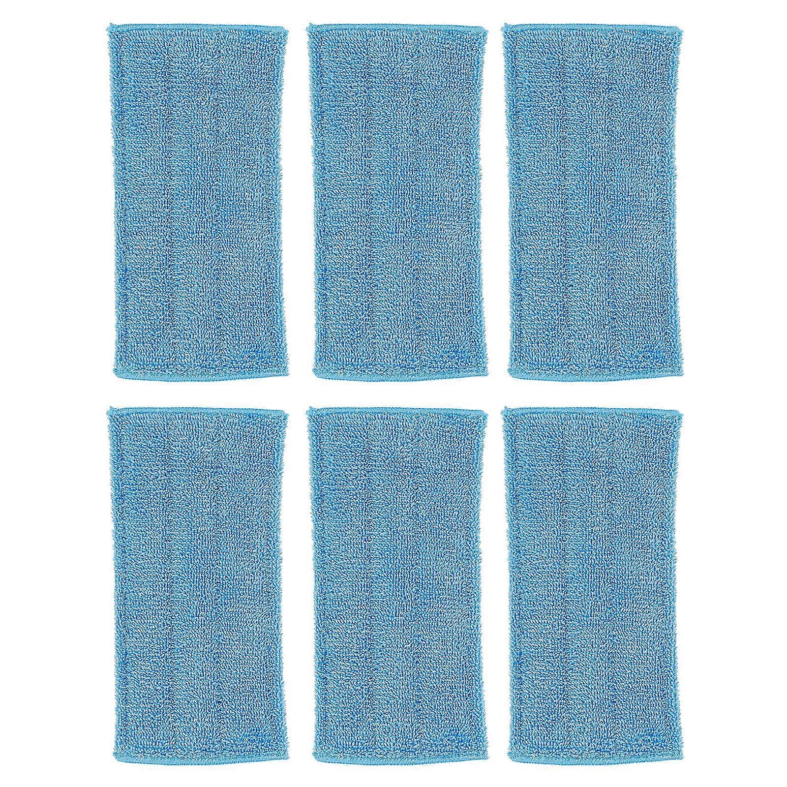 6pcs Reusable Microfiber Mop Pads, Washable Floor Cleaning Cloths for Tile, Laminate, and Vinyl Surfaces with Fast Drying Properties
