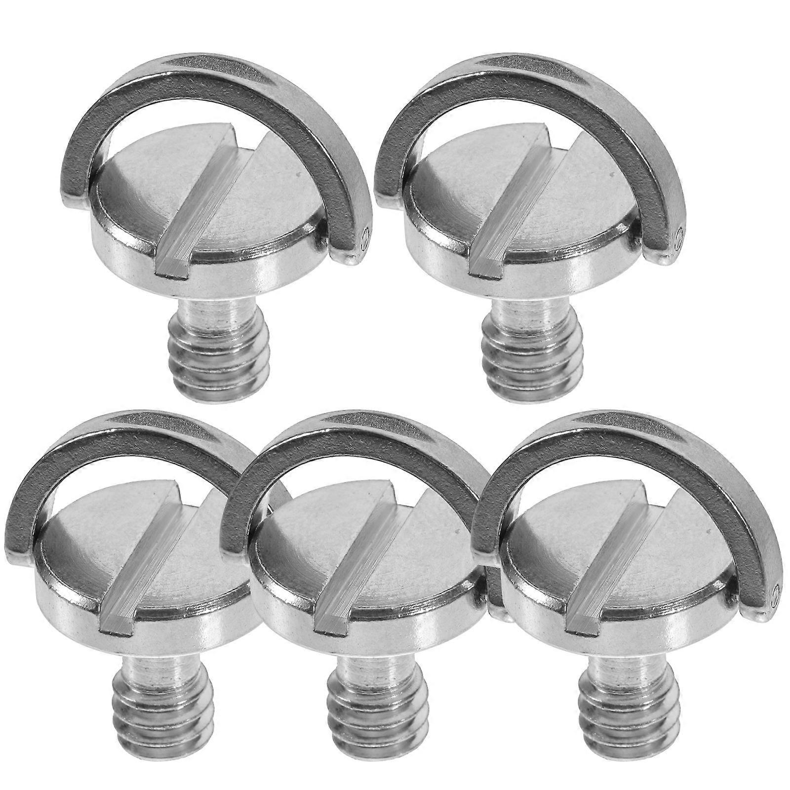 Camera Mounting Screws D Ring Hinge Iron Nickel Plated Quick Release For Tripods Monopods 5Pack