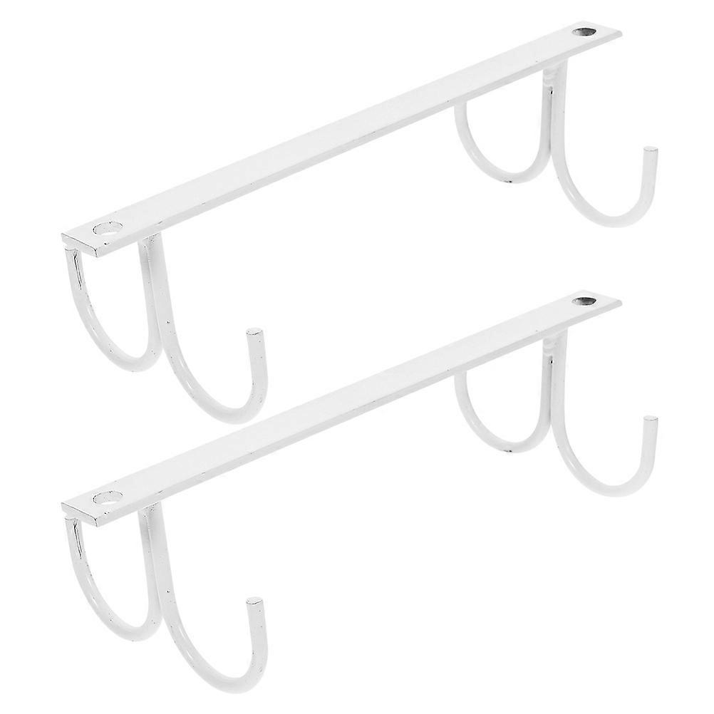 معلقة القدح الرف 2 قطعة حامل كأس تحت خزانة توفير مساحة المطبخ منظم تصميم الحديد