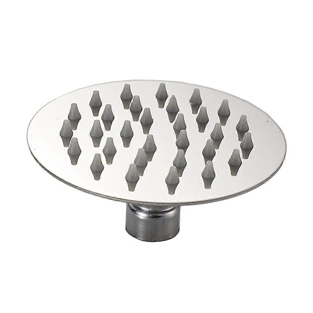Here's a polished and professional product description based on your input:
**Ultra Thin Stainless Steel Round Rainfall Shower Head – High