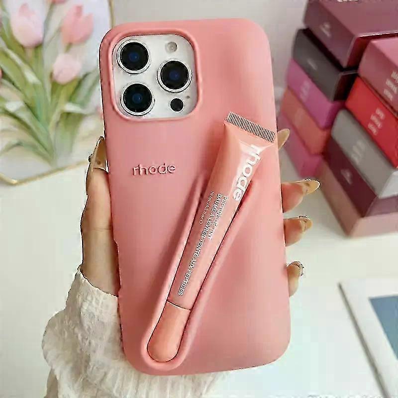 Rhode Lip Gloss Peach Pit Phone Case for iPhone 16 15 14 13 12 11 Pro Max