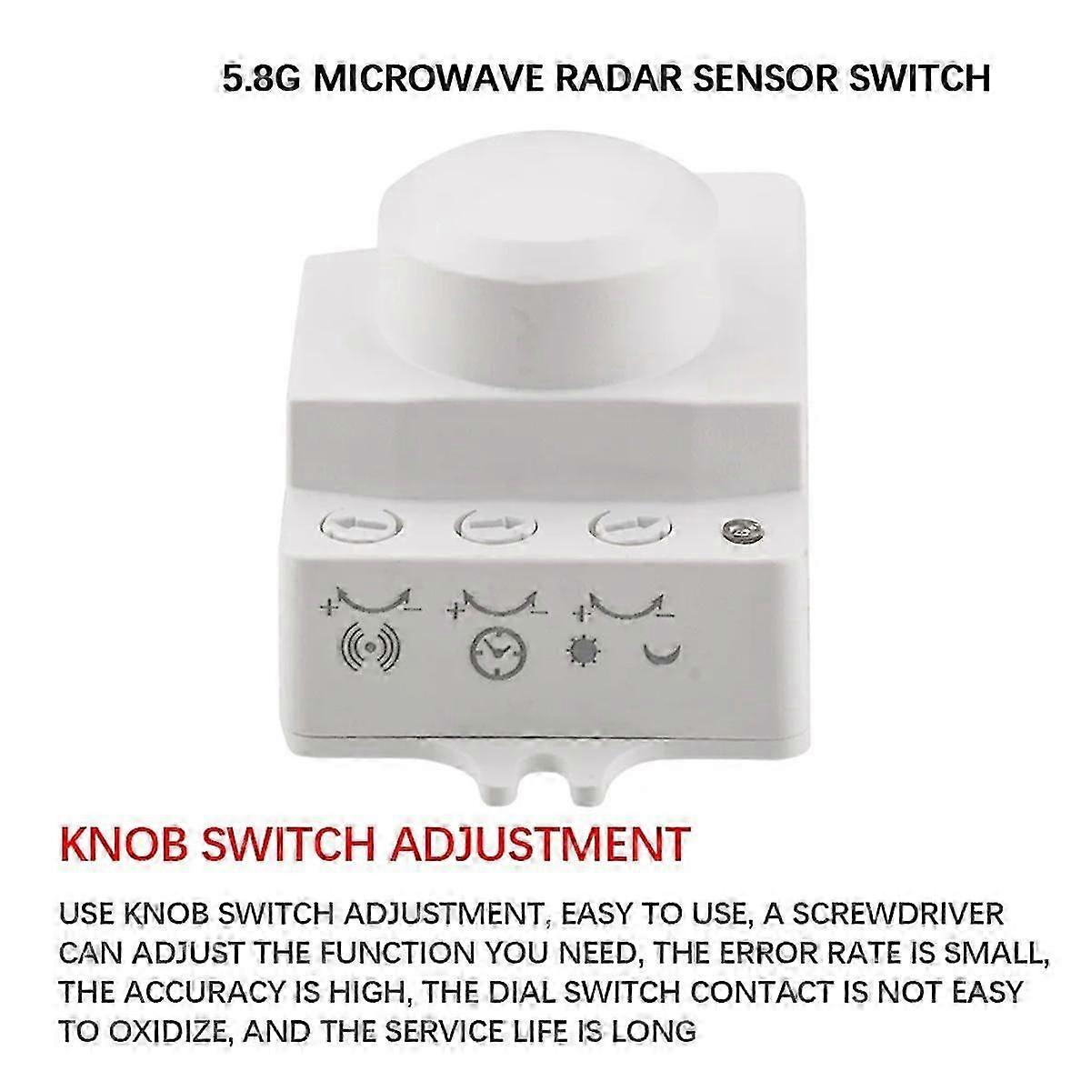5.8G Microwave Induction Switch 220V Intelligent Energy Saving Control Microwave Radar Sensor