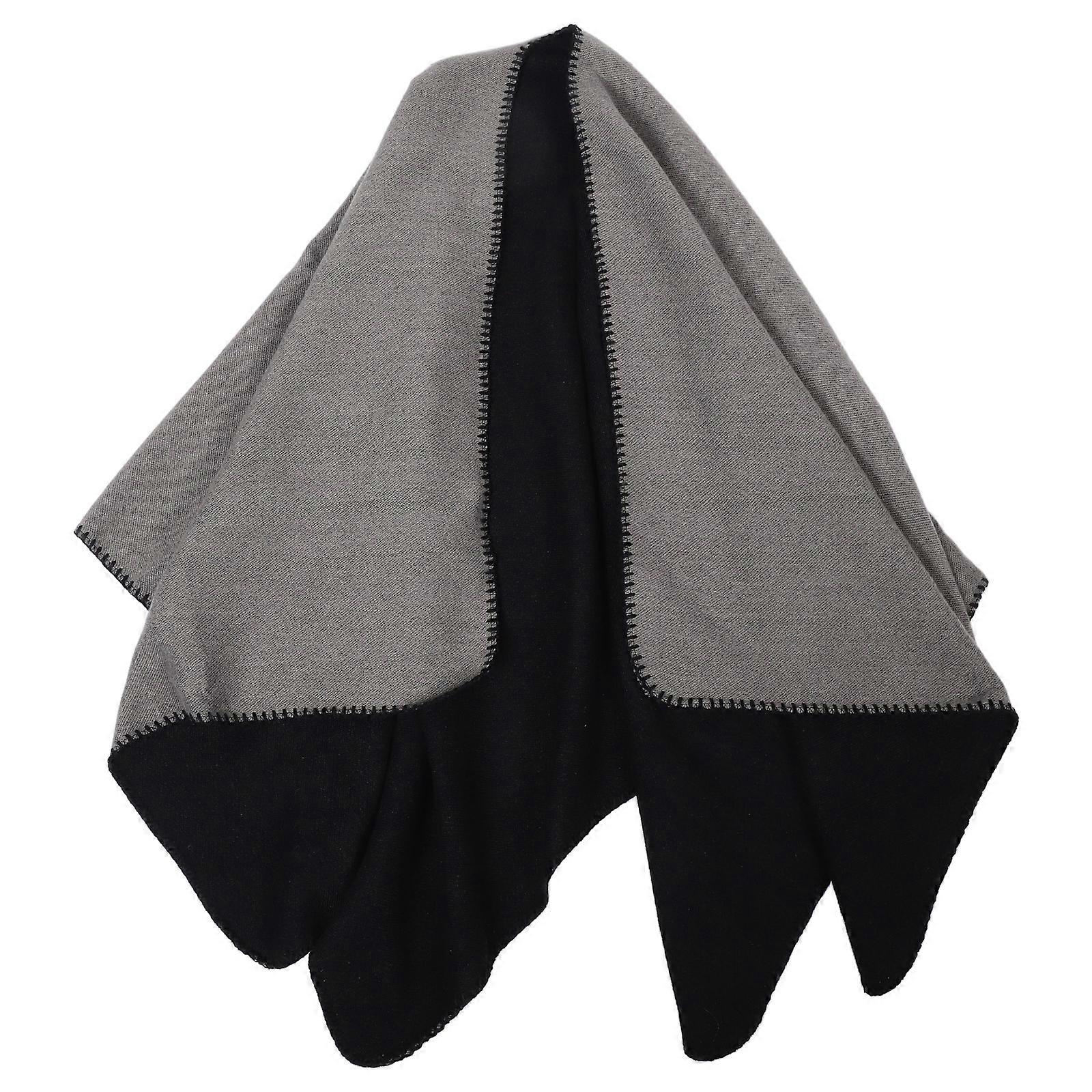 Women Poncho Nordic Style Warm Shawl For Winter Use Multifunctional Reversible 1Set