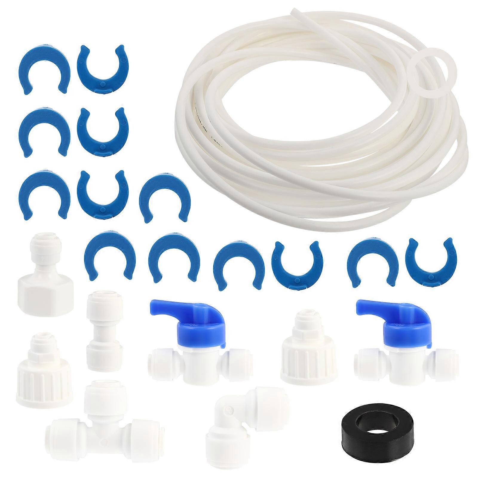 Refrigerator Water Adapter Fitting Homeowners Plumbing Installation White ABS Material DIY Installation 1Set