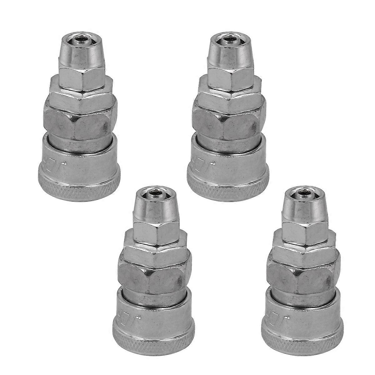 Metal Pneumatic Fitting C-Type Self-Locking Quick Coupling Pneumatic Joint For Automation Equipment Silver 4Pcs