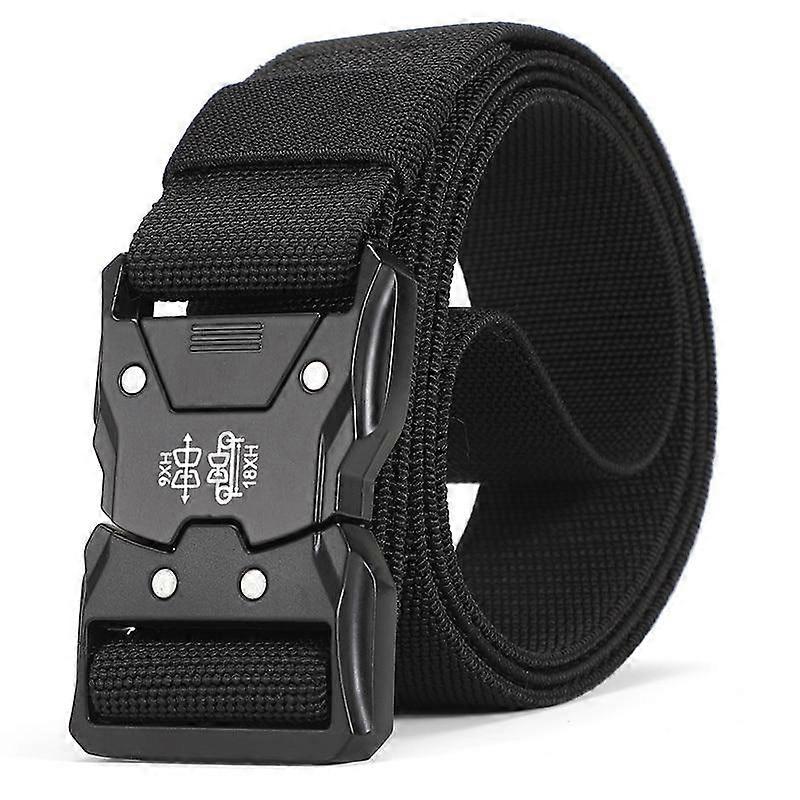 Tactical Belt Metal Buckle Quick Release Elastic Belt Casual Tooling Training Belt Men's Trousers Belt