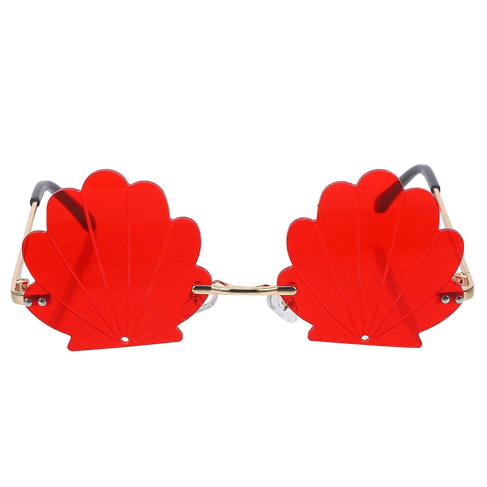 Sun Glasses Conch Design Eyeglasses Red Color 1Pcs