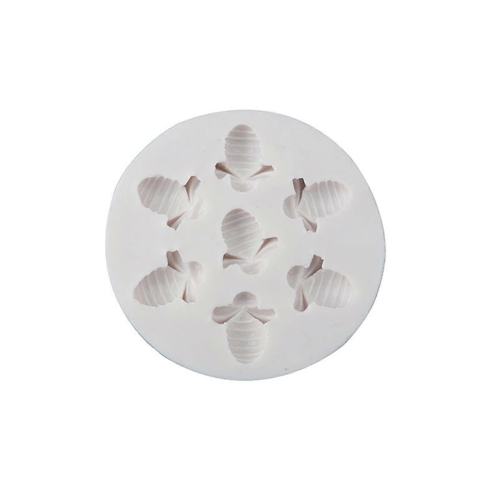 Bee Silicone Mold For Cupcakes, Fondant & Chocolate - 7 Bees Design, Grey, Sugar Craft Tool