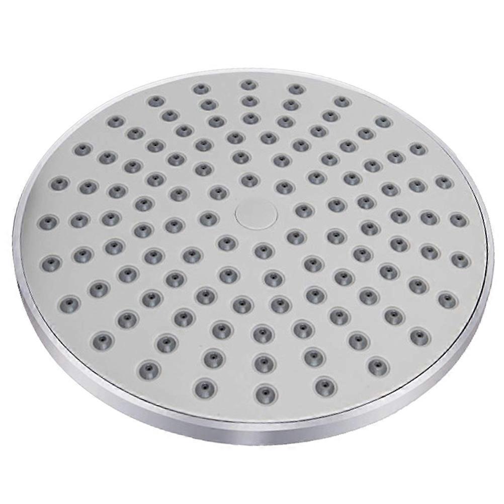 Round Shower Head Wall Mounted Rainfall System Comfortable Mode Silver 20.3X20.3X1.3CM 1Pack