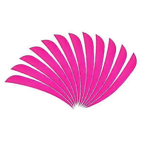 2x12pcs 3inch flecha tiro com arco peru penas fletchings palhetas rosa vermelho