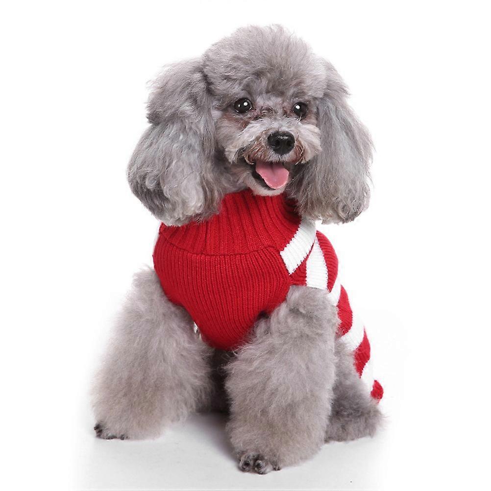 Cute Sweaters Turtleneck Sweater Festive Printing Christmas Pet Costume Warmth 1Pcs