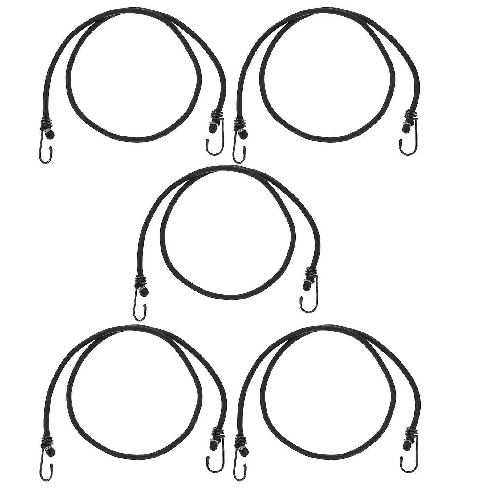 5pcs Elastic Binding Belts with Hooks for Bicycle, Motorcycle, and Outdoor Cargo Securing – High Elastic Tensioner Straps for Luggage and Travel