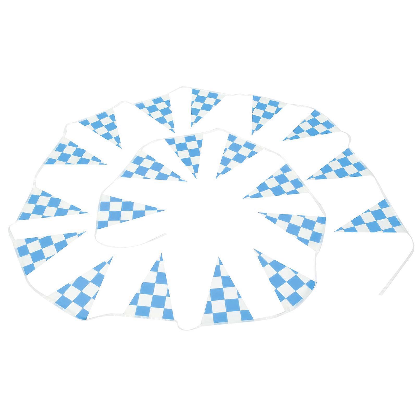 Racing Party Flag Small Checkered Flags Family Friends 7m Long Per String 20 Flags Per String Cheering 1Pcs