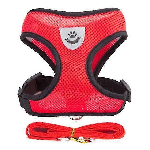 Adjustable Harness Vest and Leash for Small to Medium Dogs and Cats, Made of Polyester Mesh