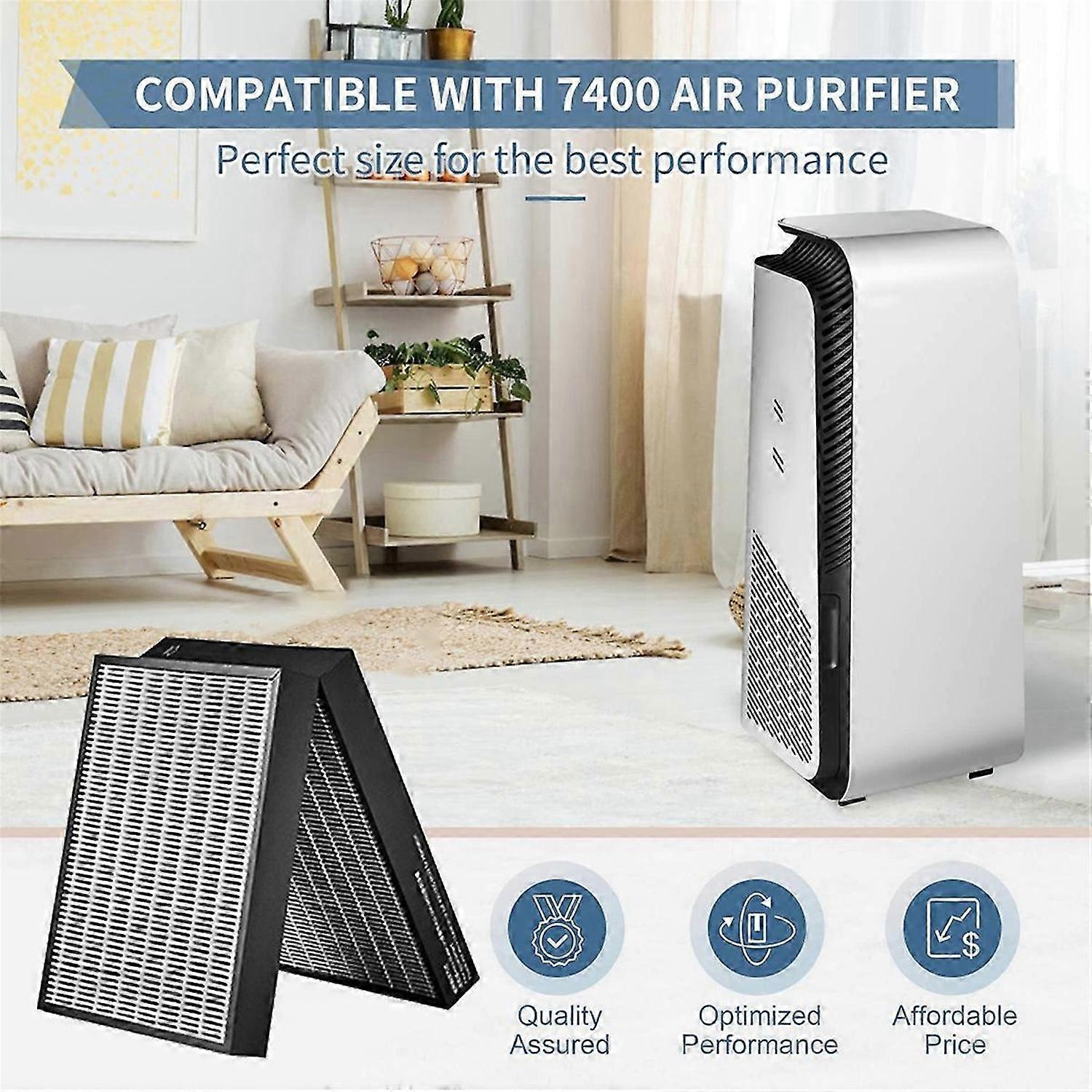 7400 Air Purifier Filter Replacement for 7410I, 7440I 7470I Models HEPA & Activated Carbon with Dual
