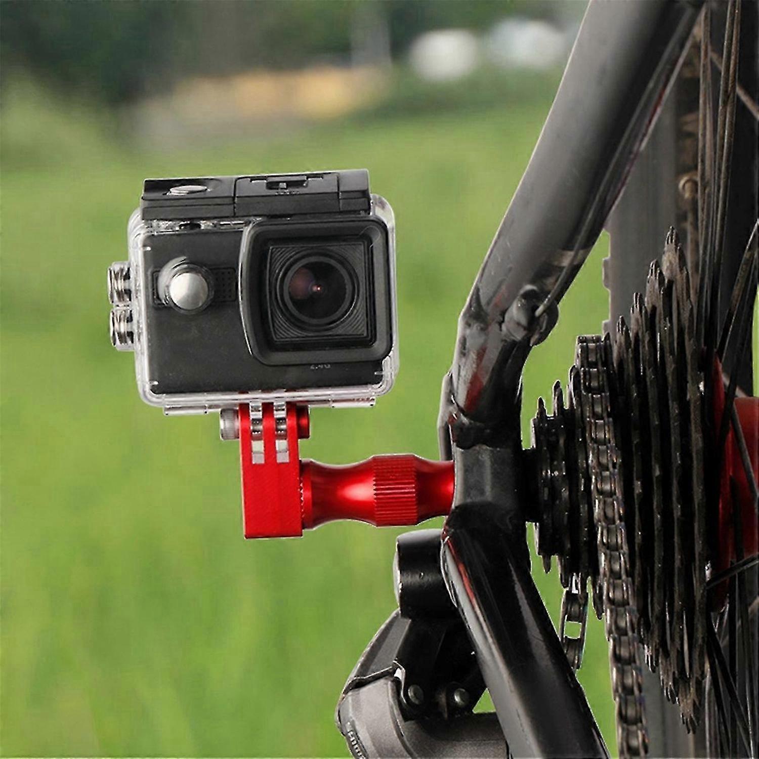 Bicycle Wheel Hub Axle Camera Bracket Holder Mountain Bike Three Action Camera Clamp
