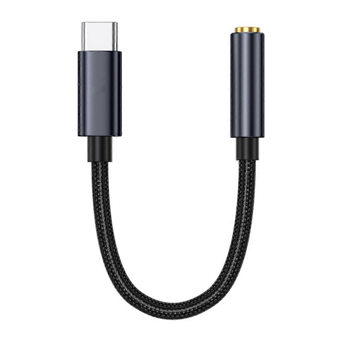 Type-C to 3.5mm Headphone Jack Adapter Type C Aux Audio Cable Adapter USB C Digital Chip Decoding A