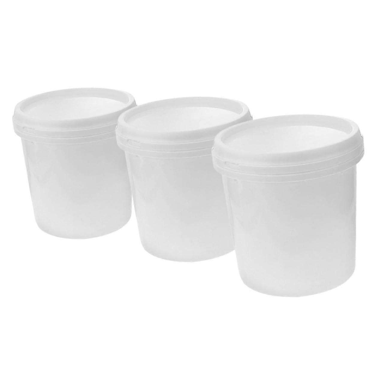 3个塑料桶套装 塑料桶 加仑桶带盖 食品塑料桶 带把手塑料桶 户外用水桶