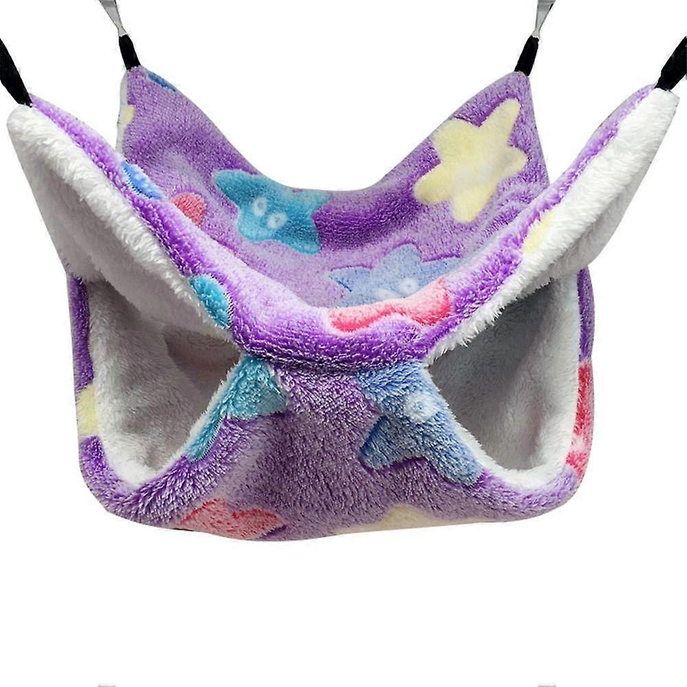 FluffyLined Hammock with Storage Bag, Rodent Hammock, Small Animal Cave House for Rats, Hamsters, Chinchillas, Ferrets, and Squirrels, 20x20cm