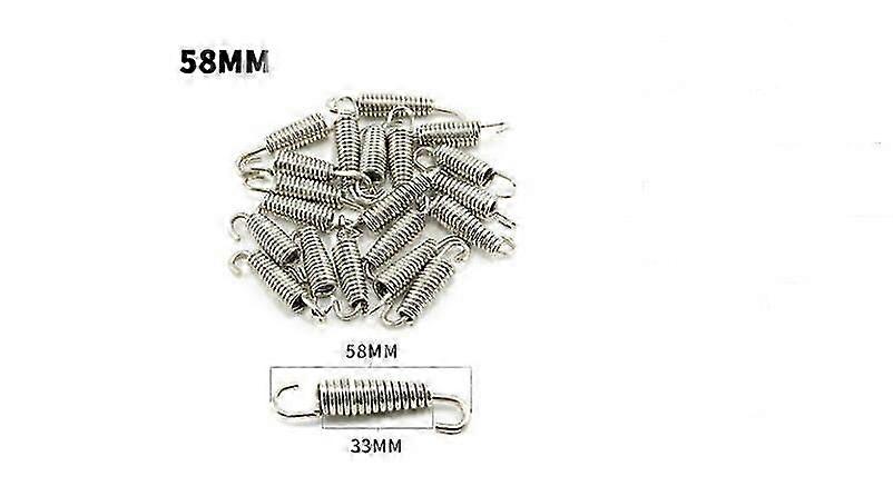 2PCS Universal Motorcycle Exhaust Spring Hooks Stainless Steel Rotatable Metal Springs Kit Set