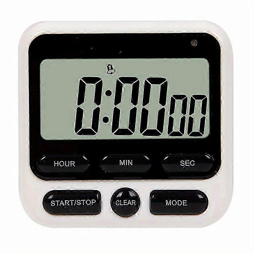 1pc, Digital Kitchen Timer With Mute/Loud Alarm Switch ON/Off Switch, 24 Hour Clock & Alarm, Memory Function Count Up & Count Down For Teachers Cookin