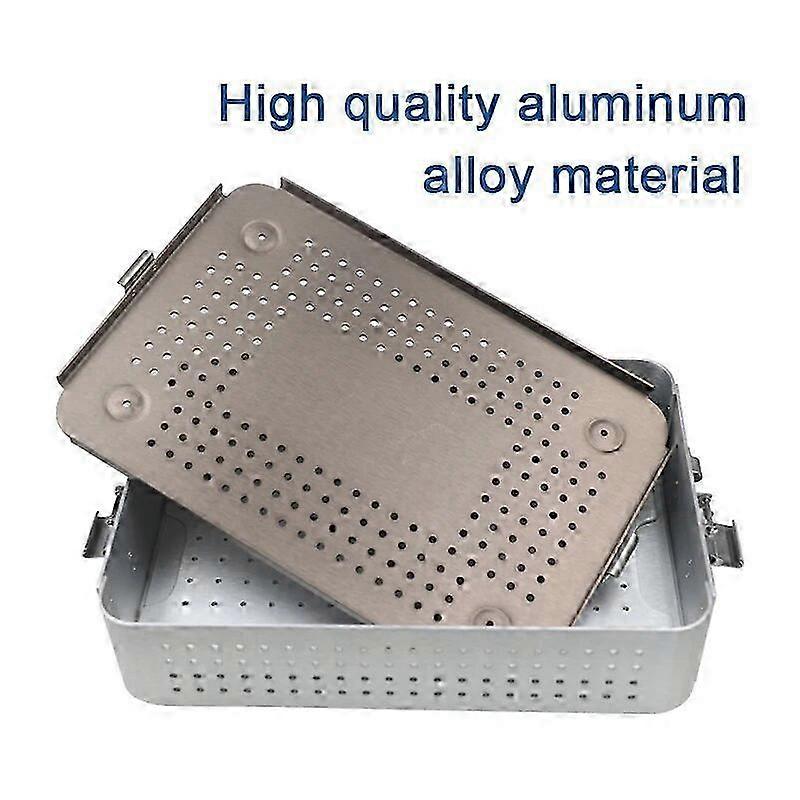 Double Layer Autoclavable Sterilization Tray Box with Aluminum Alloy Silicone Mat