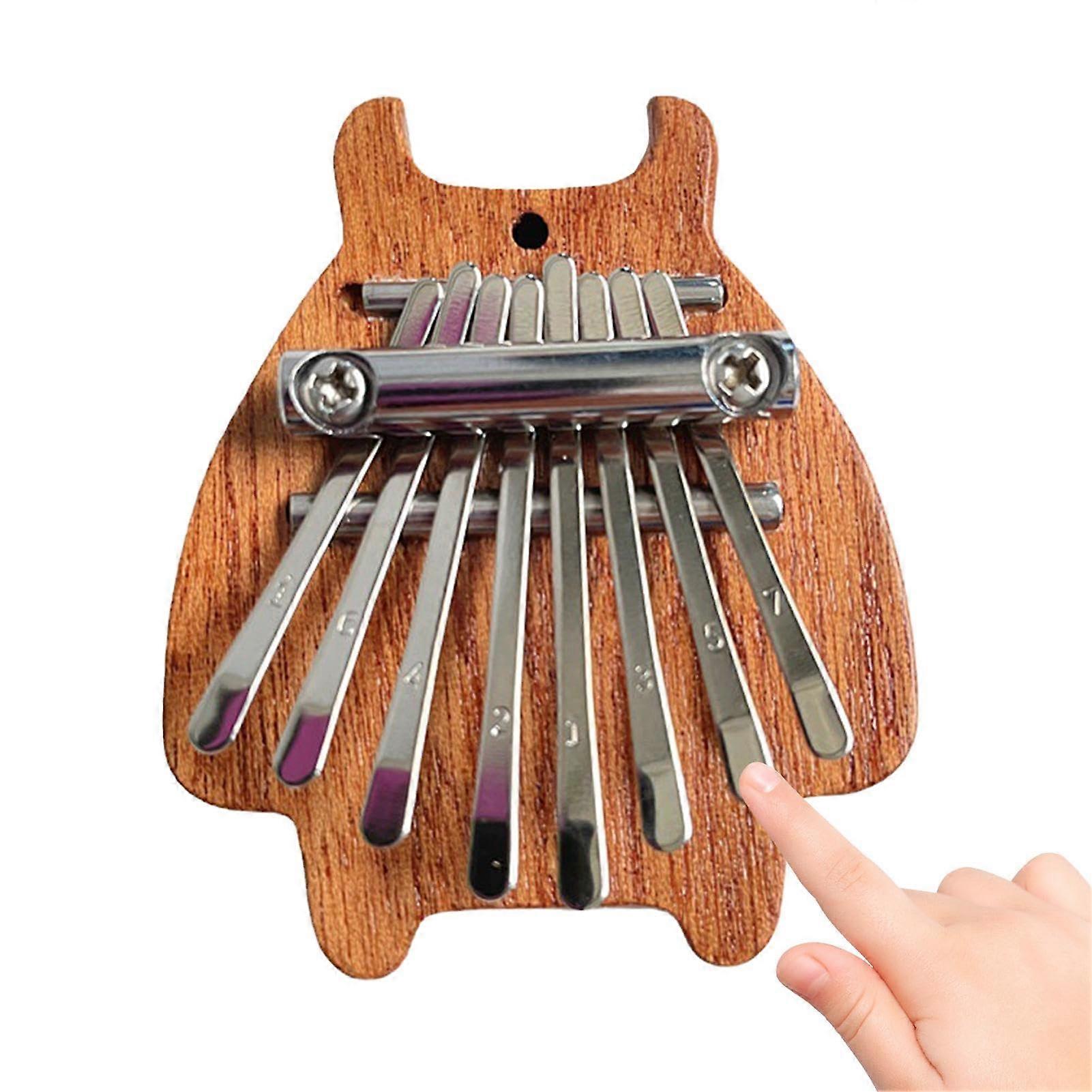 Finger Thumb Piano 8-Key Instrument for Kids and Adults, Beginners, Hand Piano, Symmetrical Design, Compact