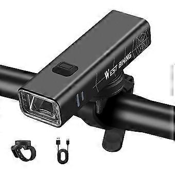 Set di luci per bicicletta, 800LM, USB, luce anteriore normale per bici, luce per bici da strada impermeabile, lampada per bicicletta