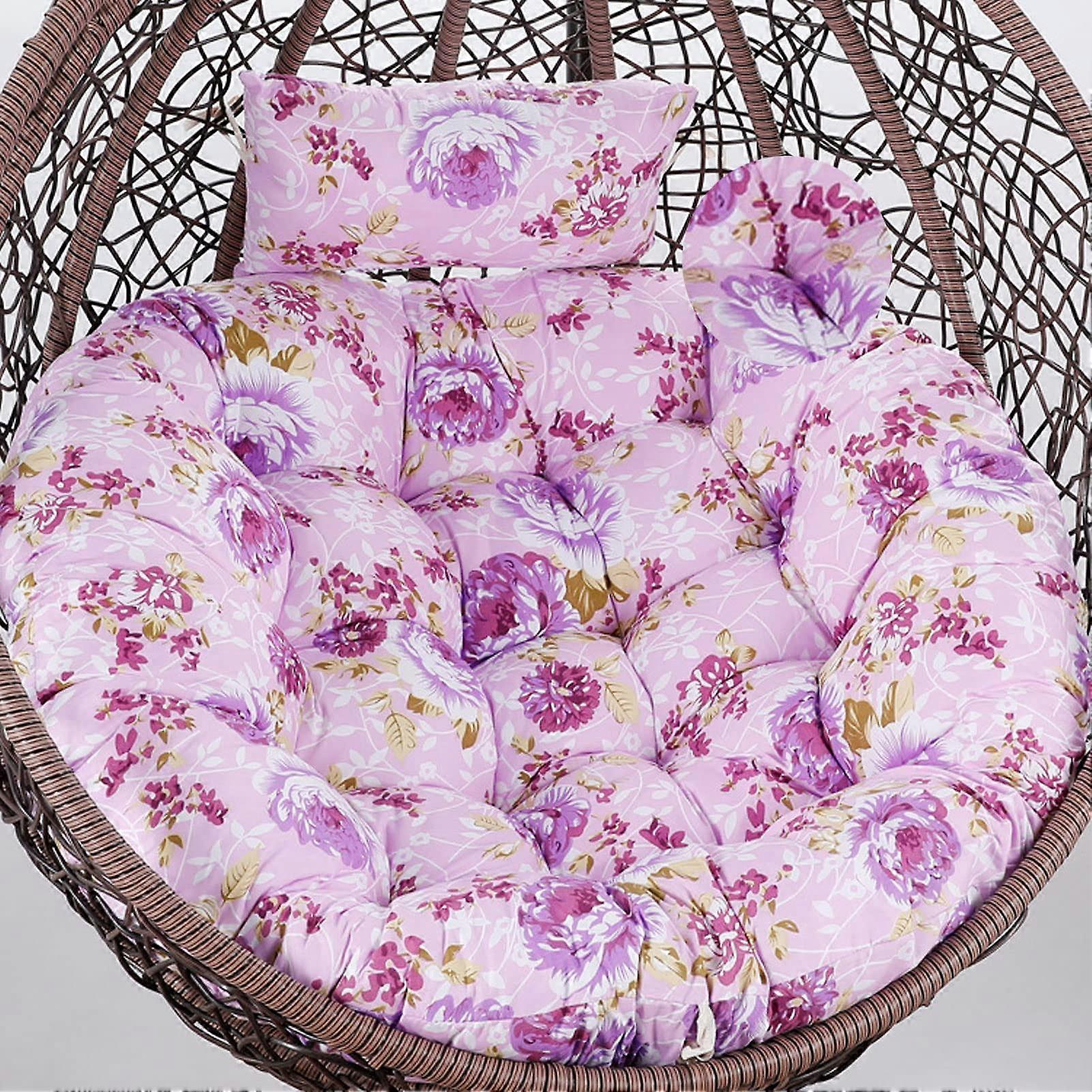 Soft, thick hanging chair cushion, comfortable hammock seat pad for terrace, rattan, outdoor, garden, swing, chair cushion, 120 cm (Color: C) C 120 cm