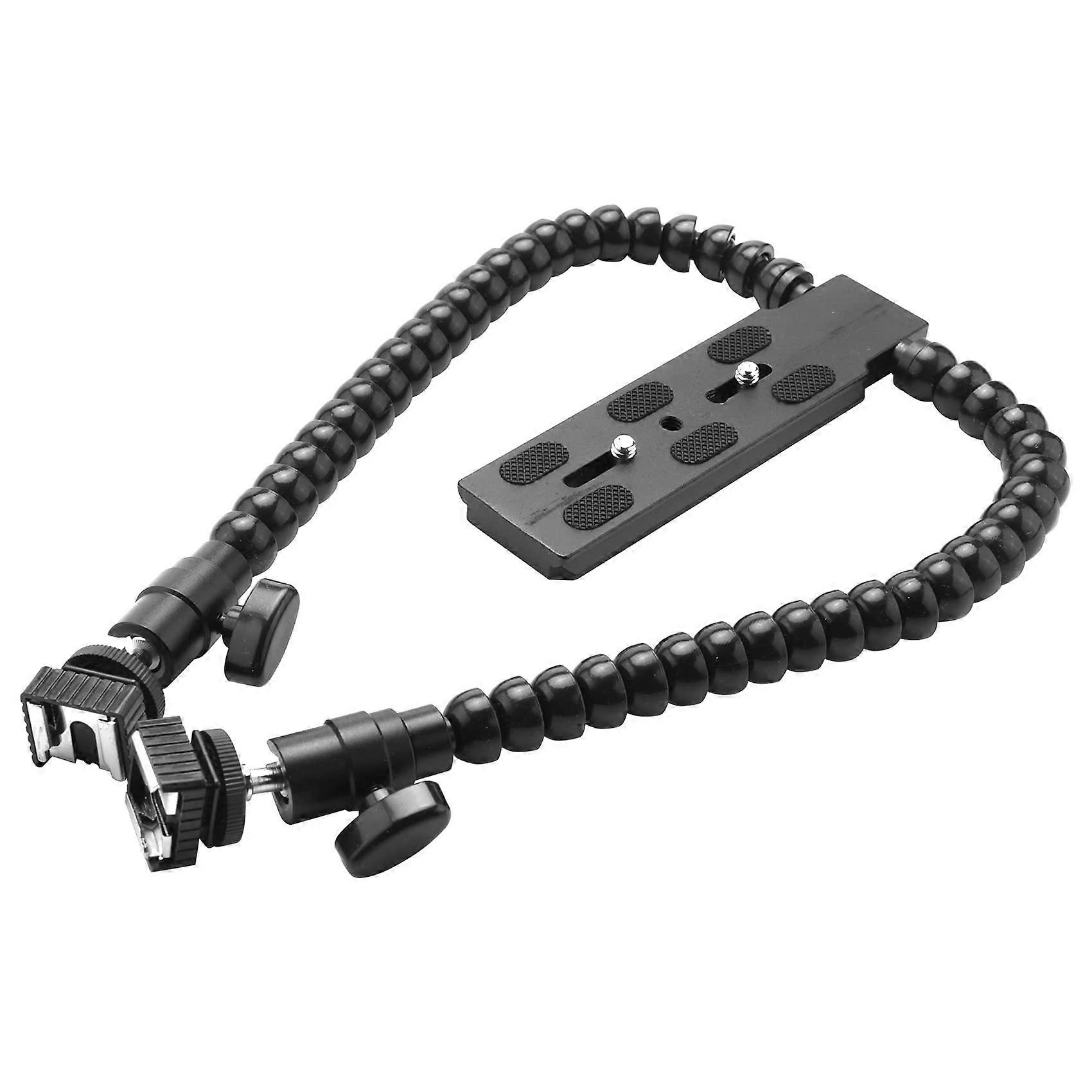 Flexible Arm Shoe Mount for DSLR Cameras, Adjustable Length, Lightweight Design, Compatible with GoPro and Action Cameras