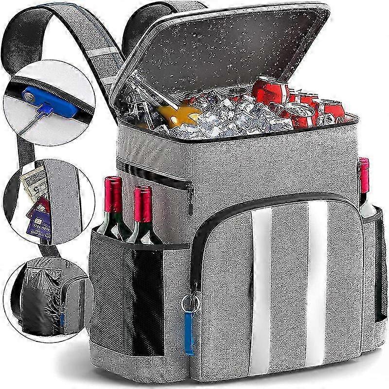 Insulated Cooler Backpack - Holds 54 Cans Cold for Up to 24 Hours - Waterproof & Leak Proof Soft Cooler Bag
