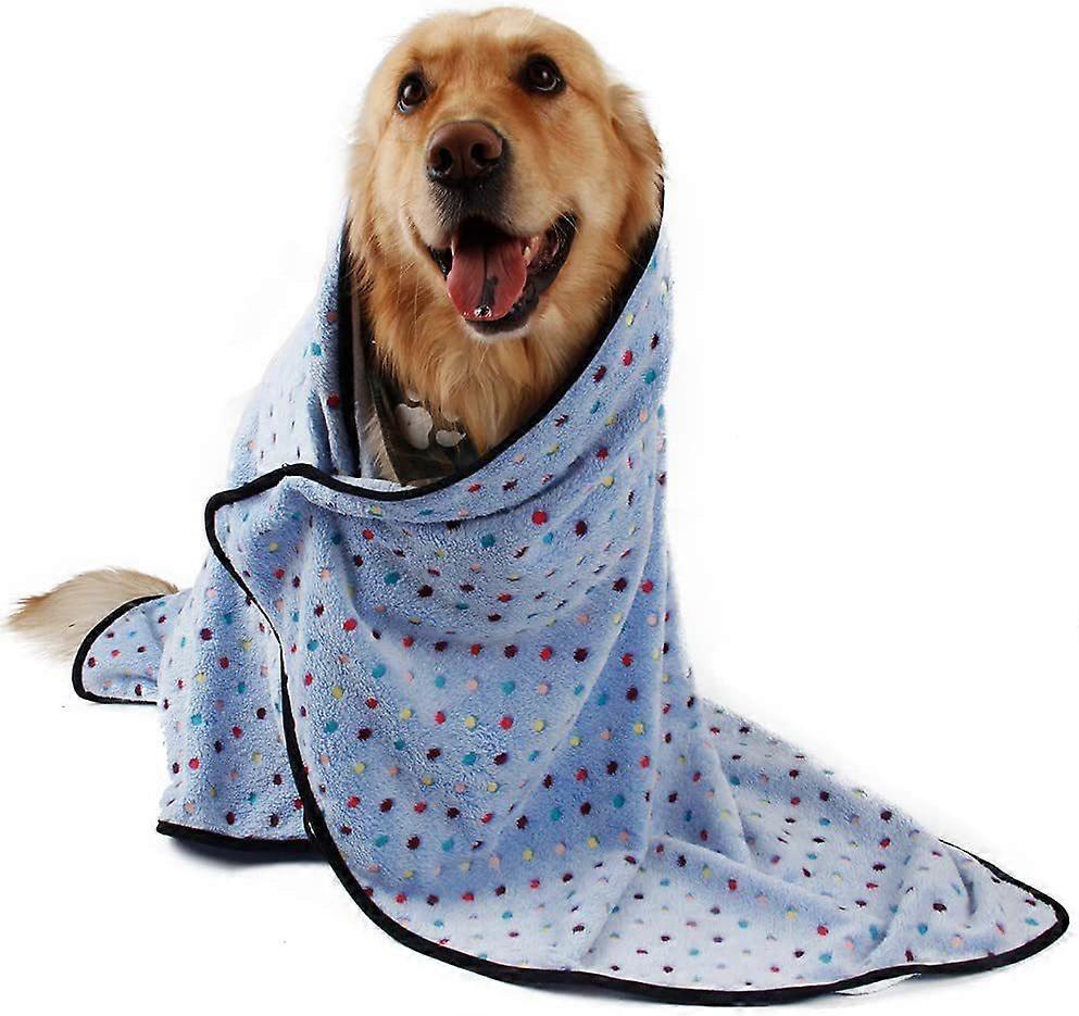 1 Piece Blanket Super Soft Cute Polka Dot Pattern Pet Blanket Flannel Blanket for Dog Puppy Cat Polka Dot (52*76CM), Gray