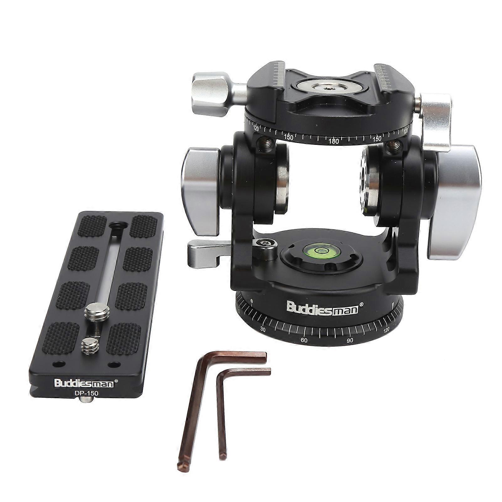 Buddiesman VH3IV Aluminium Alloy 360° Rotation Panoramic Ball Head DualLevel with Scale