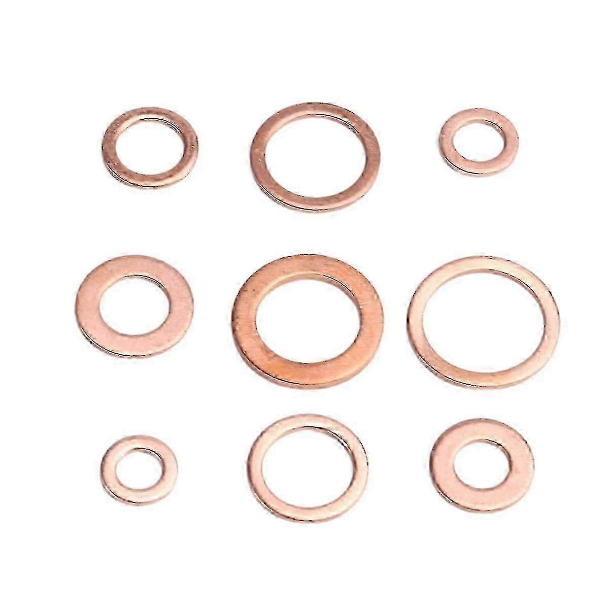 215pcs Premium Copper Metric Sealing Washer Set for Various Sizes M5 to M22