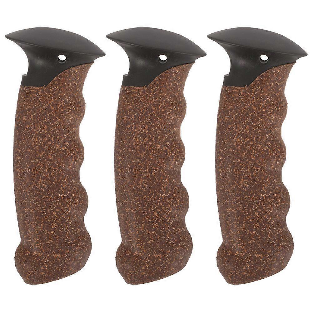 Cork Handle Grip Replacement Enhanced Accuracy for Hiking Poles 3Pcs