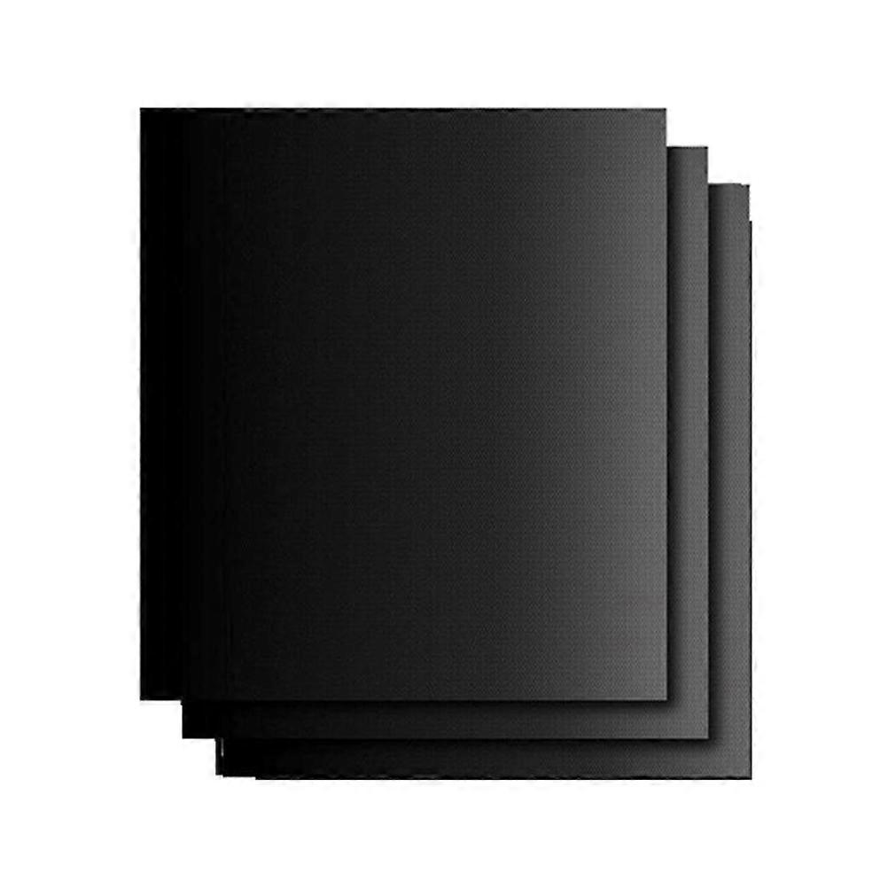 Grill Pads for Outdoor Grill Cooking Non Stick Bbq Baking Mats Durable Glass Fiber 40 x 33 x 0.2 Cm 3Pcs