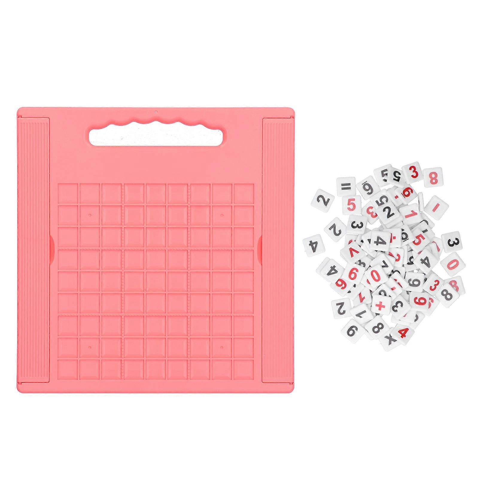 Children Sudoku Game Board Puzzle Parentchild Kid Student Interactive Desktop Game Toy(pink )