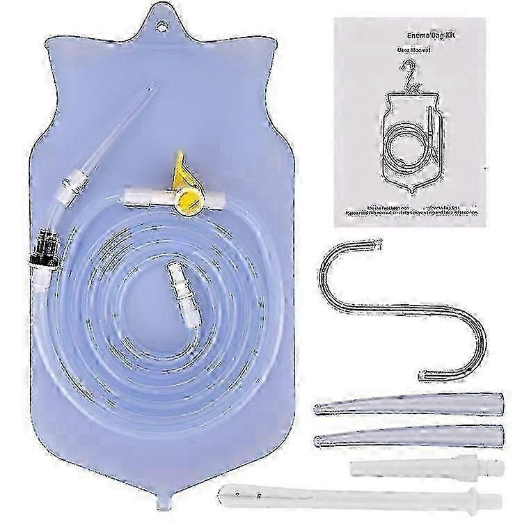 Non-toxic enema bucket kit for colon cleansing with 4 nozzles