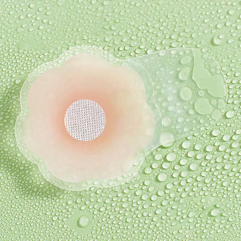 Nipple Cover Silicone Self Adhesive Invisible Lifting Breast Pasties for Strapless Outfits Tops Flower Shape 6.5cm for A B Cup Free Size