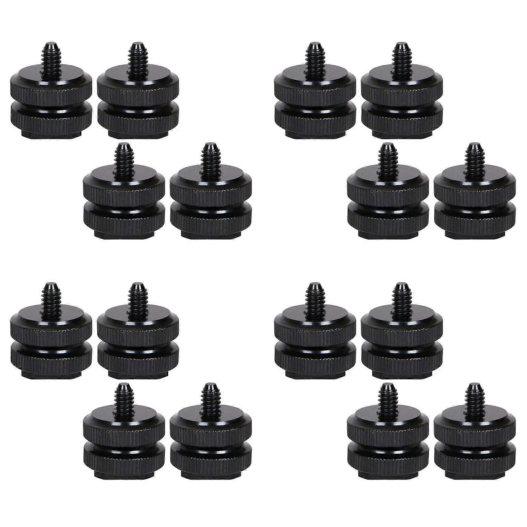 Camera Hot Shoe Mount For 1/4-20 Tripod Screw Adapter, DSLR Bracket, 16-Pack