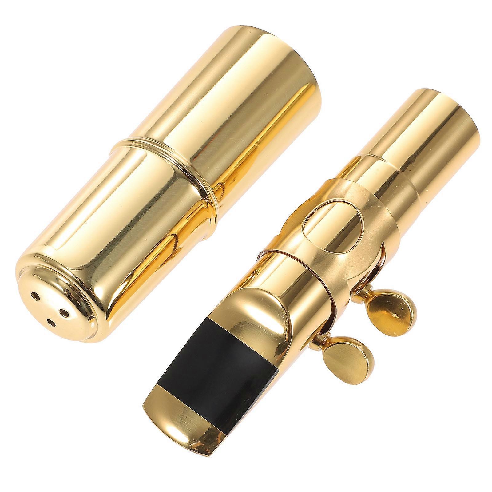 Saxophone Mouthpiece Golden Professional Design For Musical Instruments Accessories Streamlined Enhancement 1Pcs