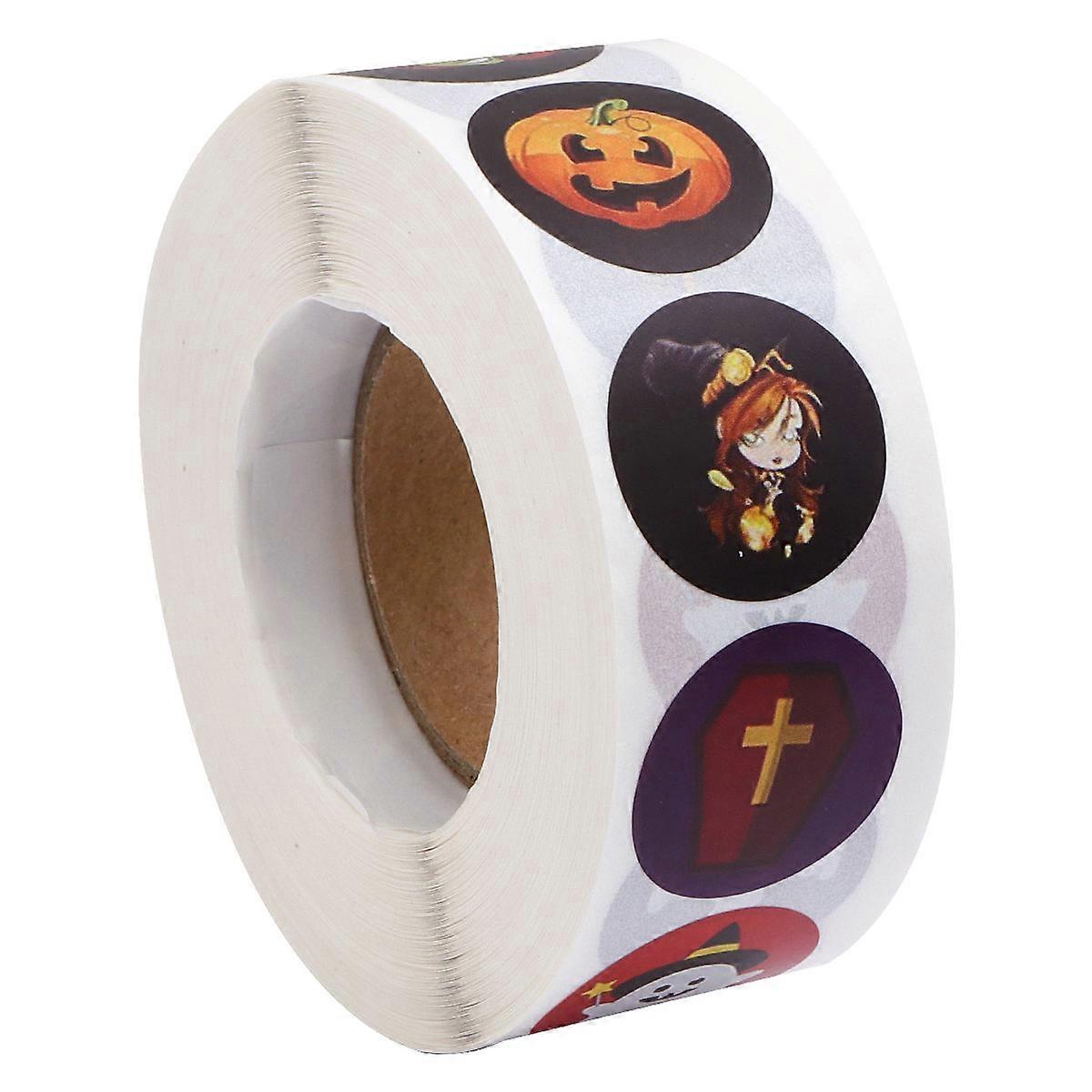 Halloween Decal Stickers For Balloon Party Decoration Cute Designs 1 Roll 1000Pcs